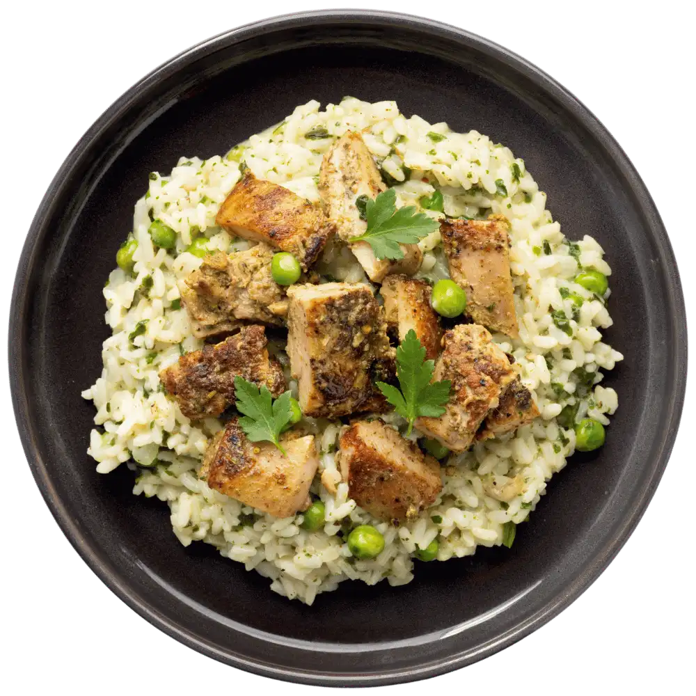 BBQ Kip - Risotto - Doperwten thumbnail 1