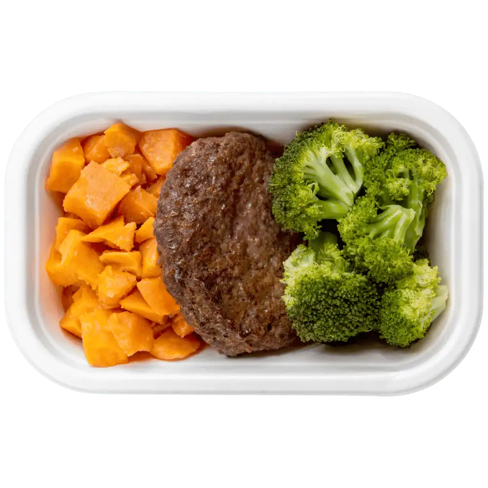 Afvallen - Magere Runder Burger - Zoete Aardappel - Broccoli thumbnail 3