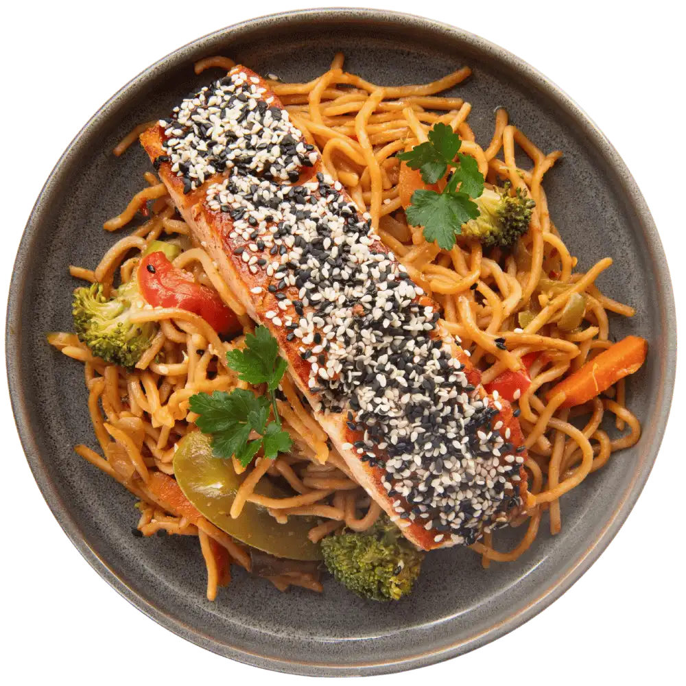 Afvallen - Teriyaki Zalm - Eiernoedels - Wok Groente thumbnail 1