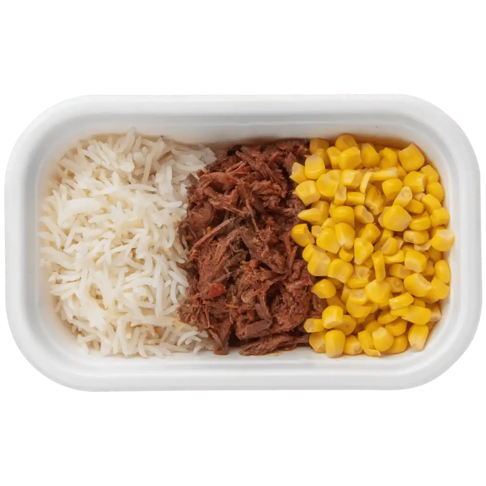 Spiermassa - Pulled beef - Rijst – Mais thumbnail 3