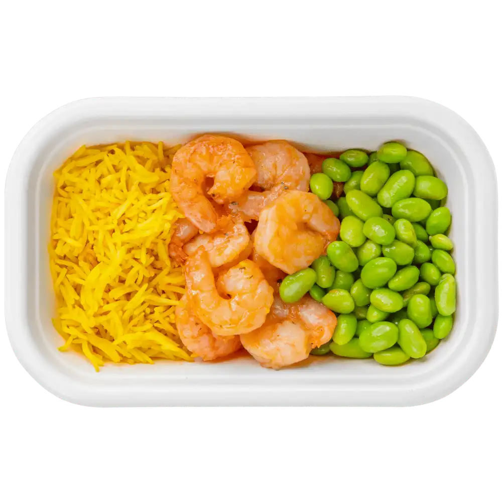 Cajun Garnalen - Gele rijst - Edamame Beans thumbnail 3